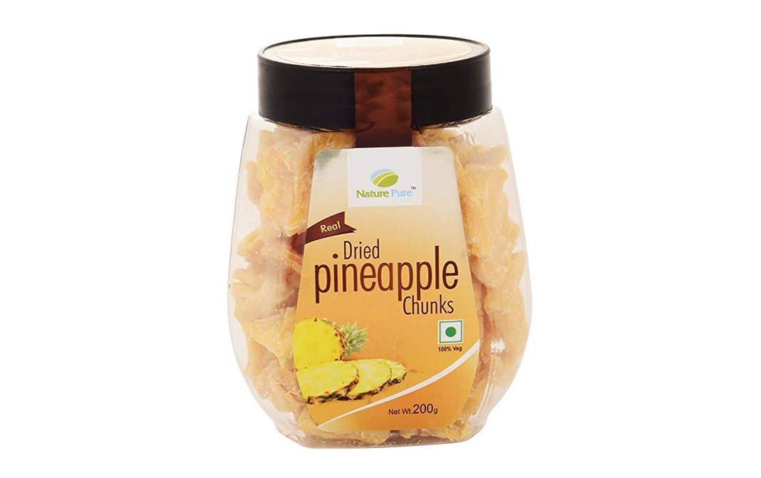Nature Pure Real Dried Pineapple Chunks    Pack  200 grams